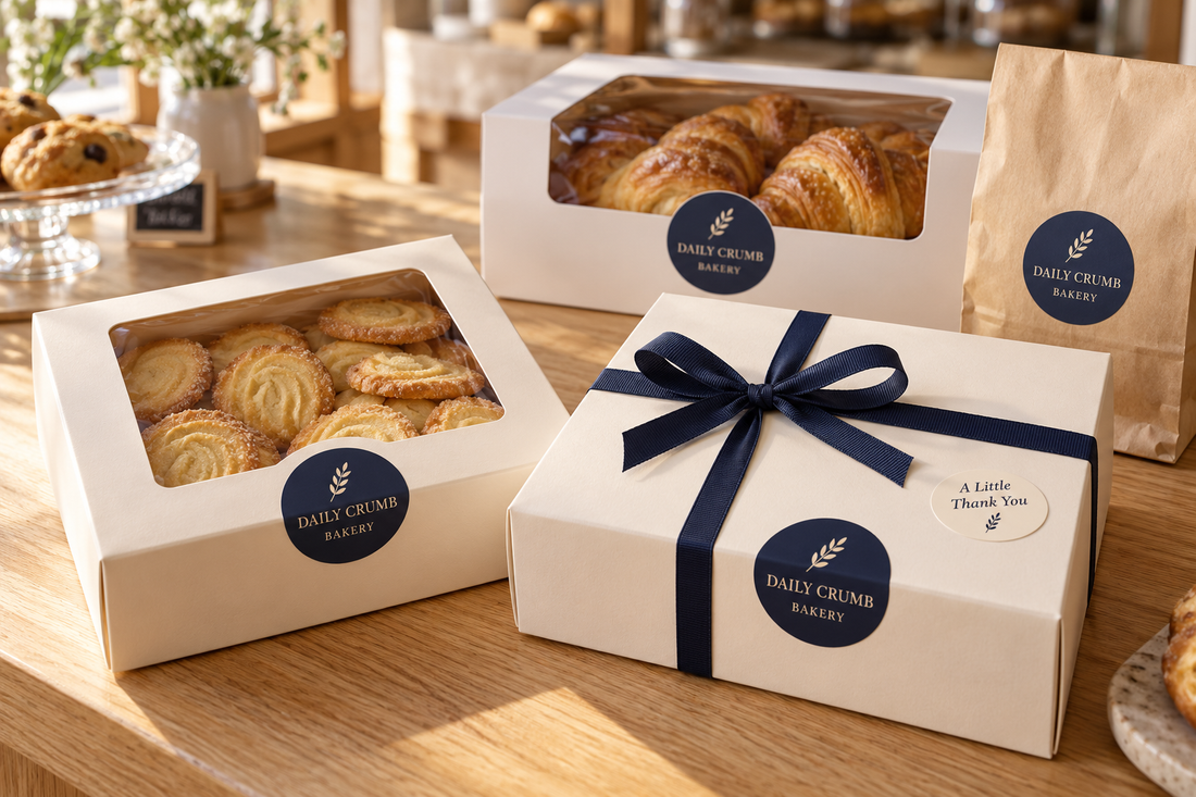 Bakery Packaging Sticker Ideas for Boxes, Bags, and Gifts