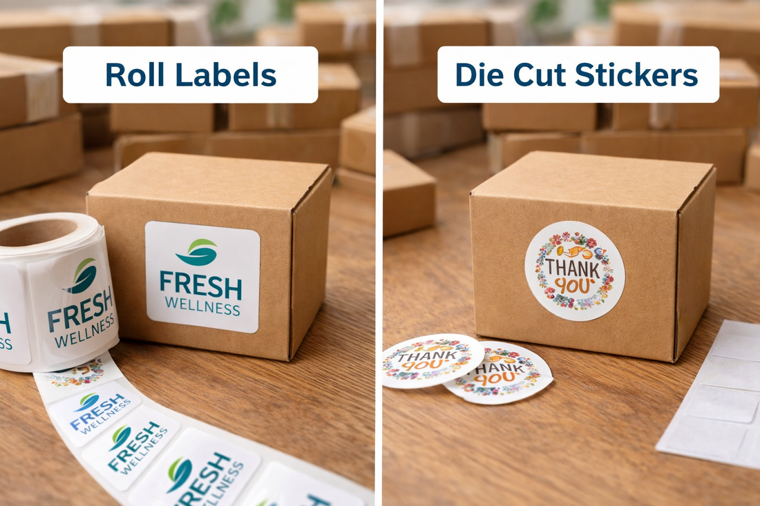 Roll Labels vs Die Cut Stickers for Small Business Packaging (2026 ...