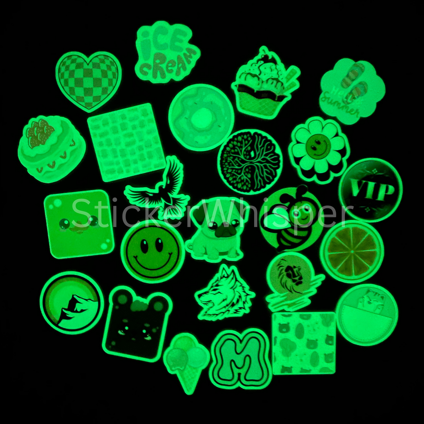 Custom Glow in the Dark Stickers